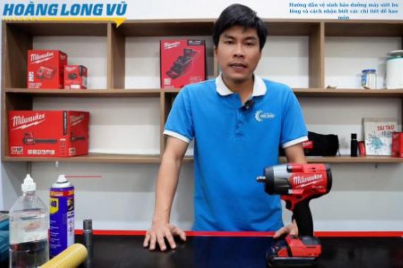 Hinh anh huong dan cac buoc ve sinh bao quan may siet bulong sau khi su dung